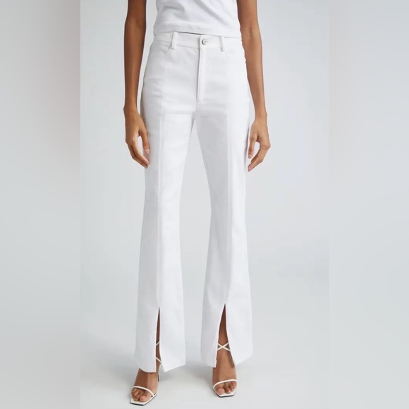 CINQ À SEPT Women's Braided Denim Flared Ferna Pant In White